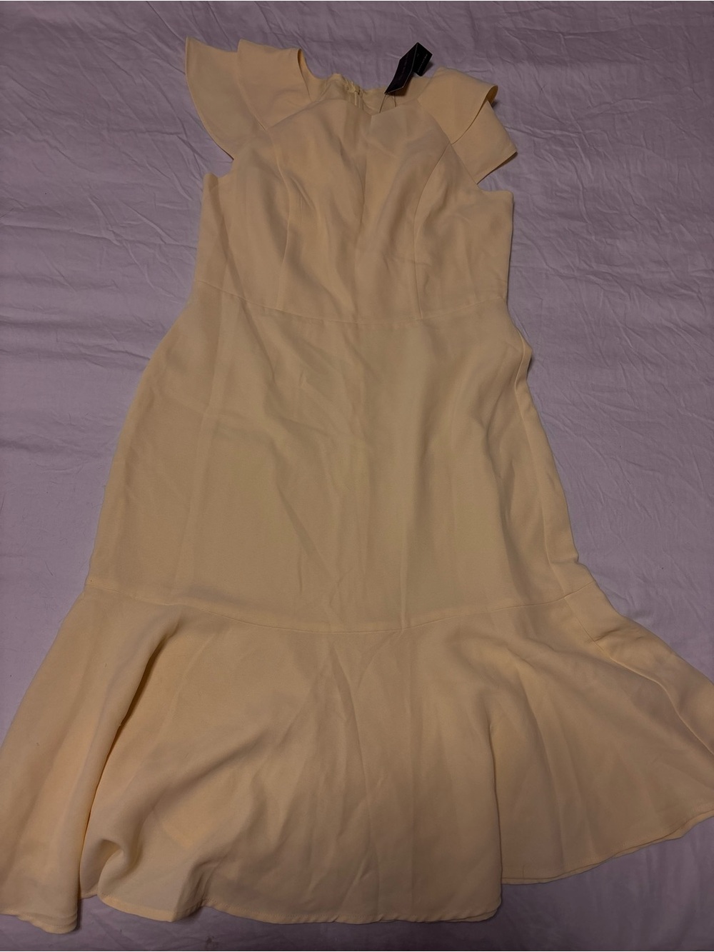 Banana republic butter yellow Flutter-Sleeve Women's Dress new with tags